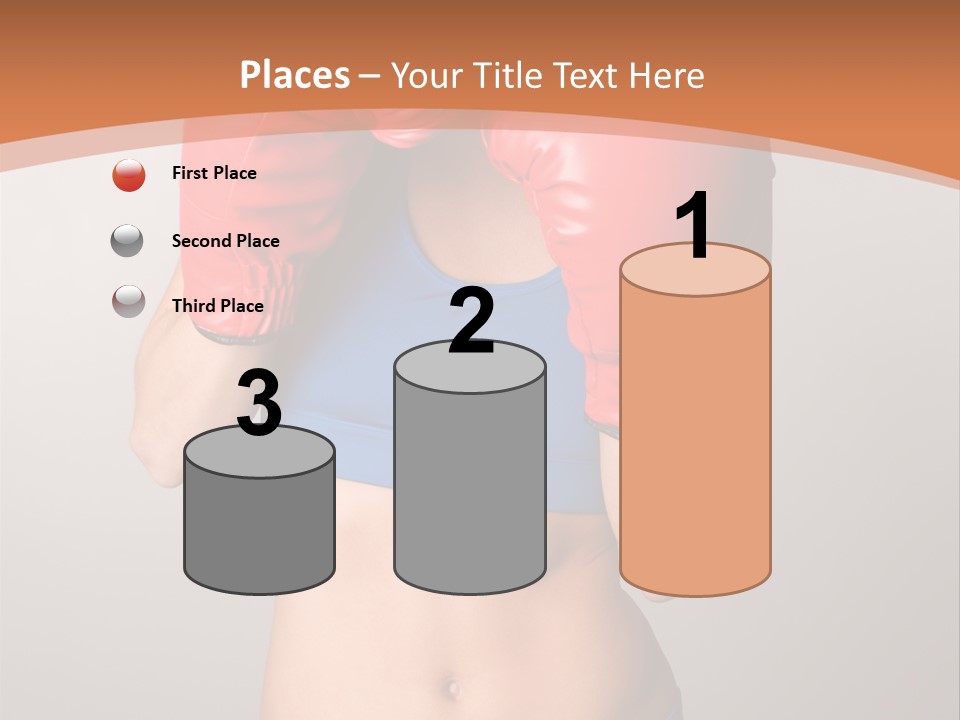 Pretty Exercising Gloves PowerPoint Template