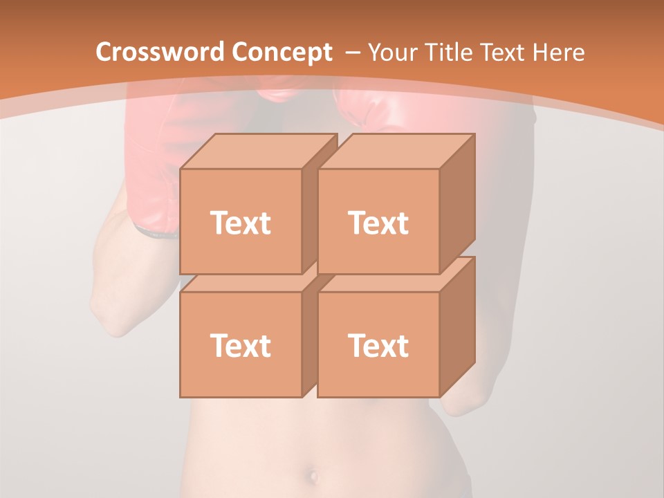 Pretty Exercising Gloves PowerPoint Template