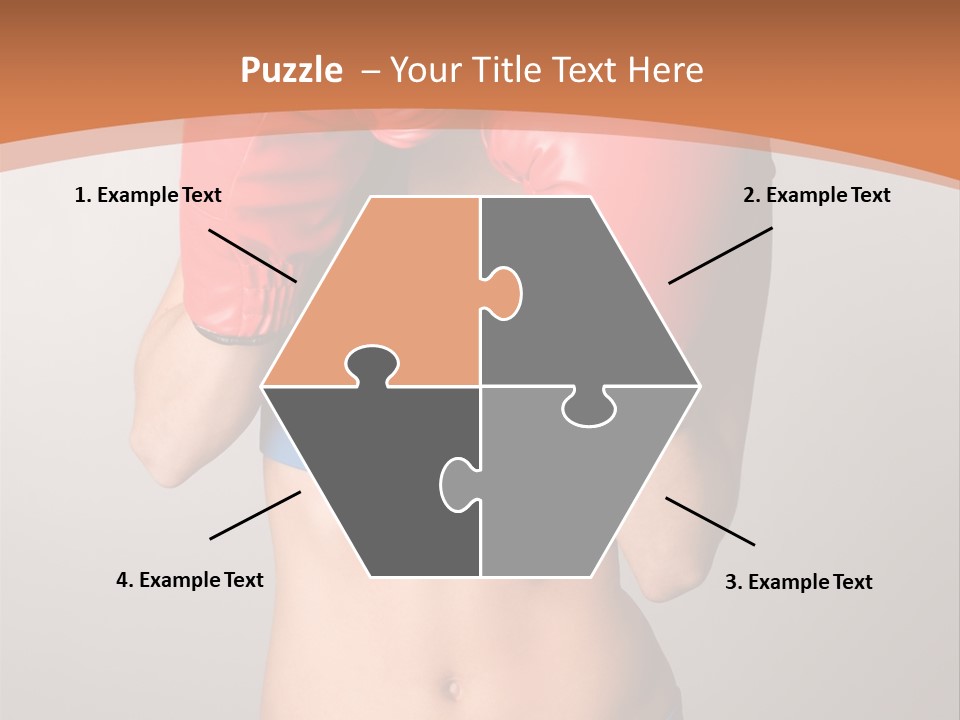 Pretty Exercising Gloves PowerPoint Template