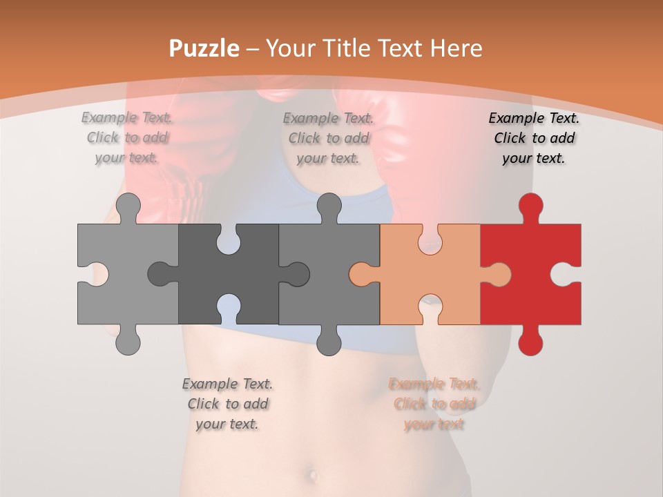 Pretty Exercising Gloves PowerPoint Template