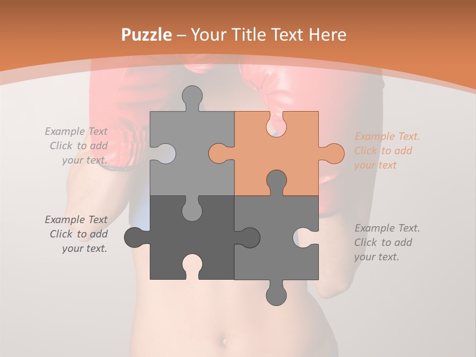 Pretty Exercising Gloves PowerPoint Template