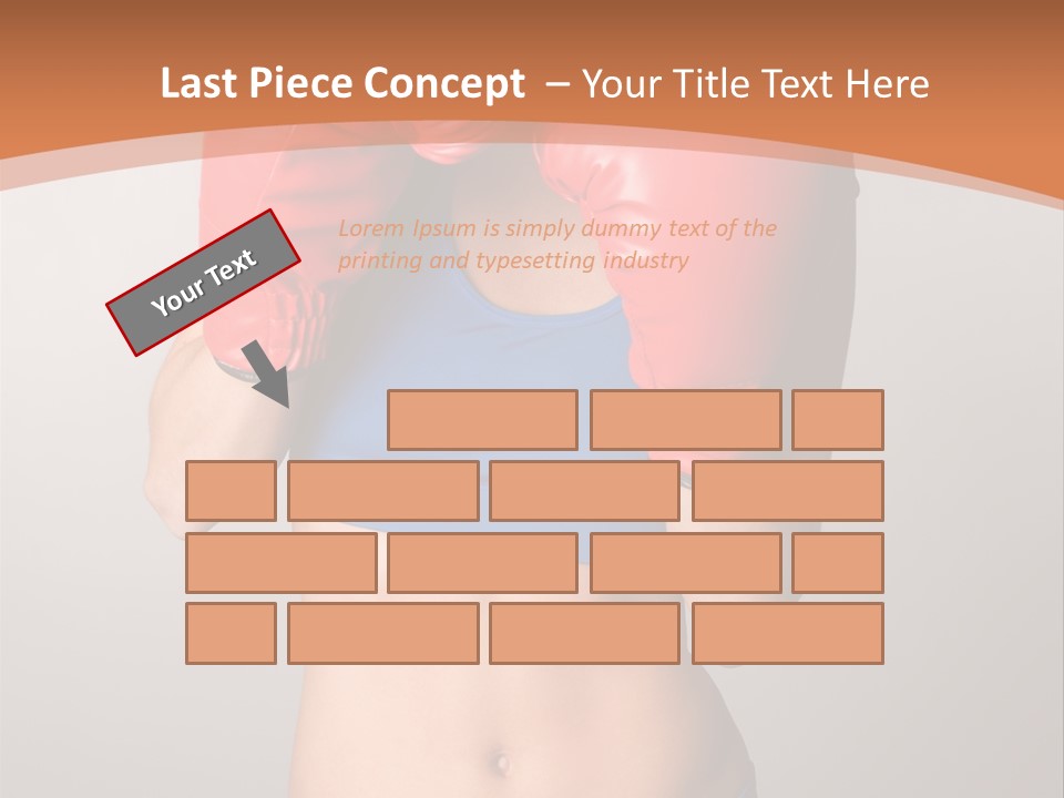 Pretty Exercising Gloves PowerPoint Template