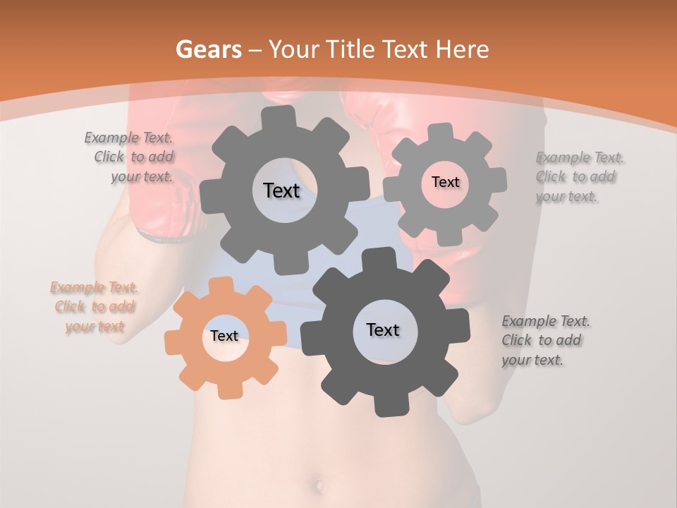 Pretty Exercising Gloves PowerPoint Template