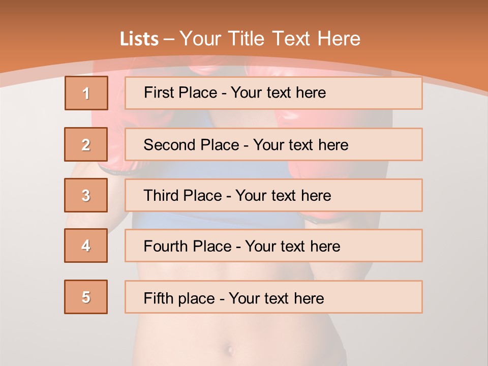Pretty Exercising Gloves PowerPoint Template