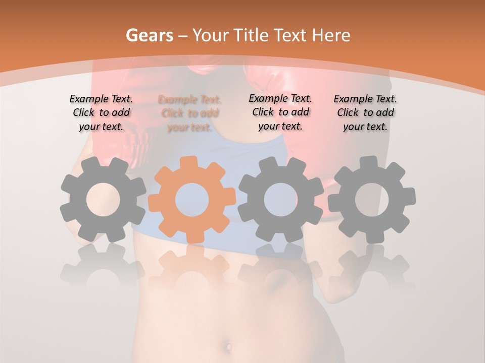 Pretty Exercising Gloves PowerPoint Template