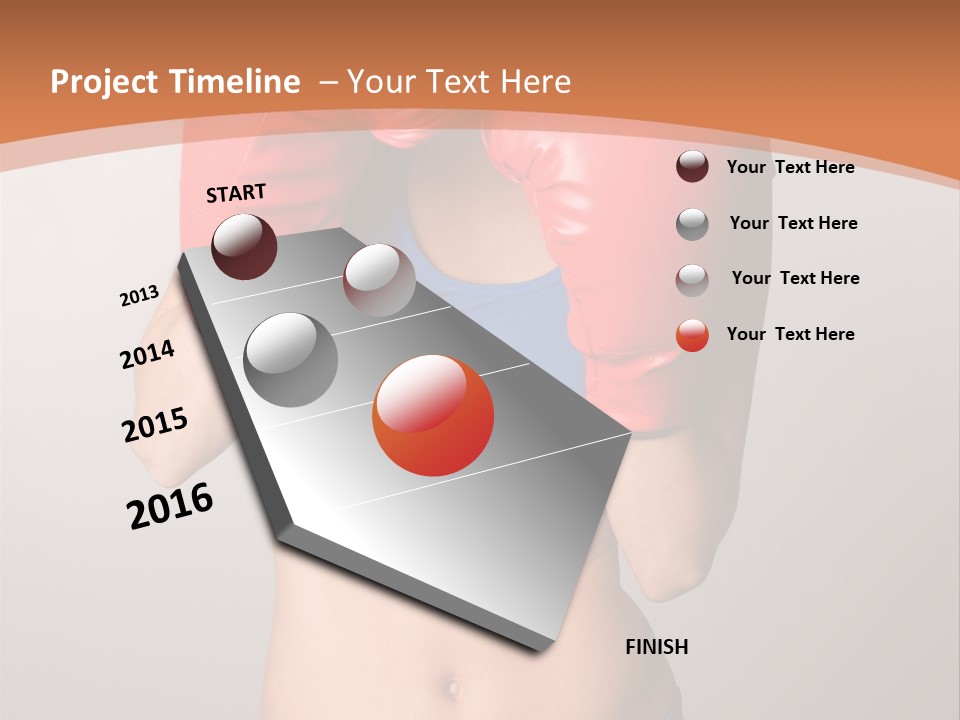 Pretty Exercising Gloves PowerPoint Template