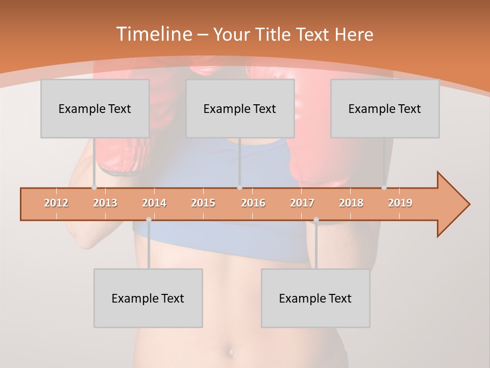 Pretty Exercising Gloves PowerPoint Template