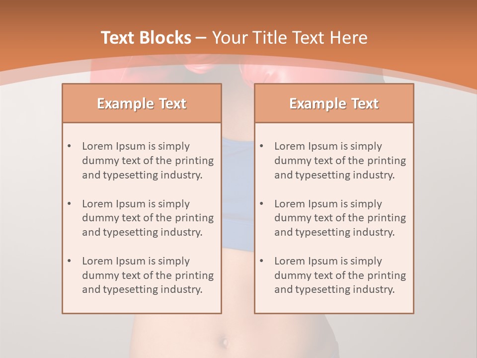 Pretty Exercising Gloves PowerPoint Template