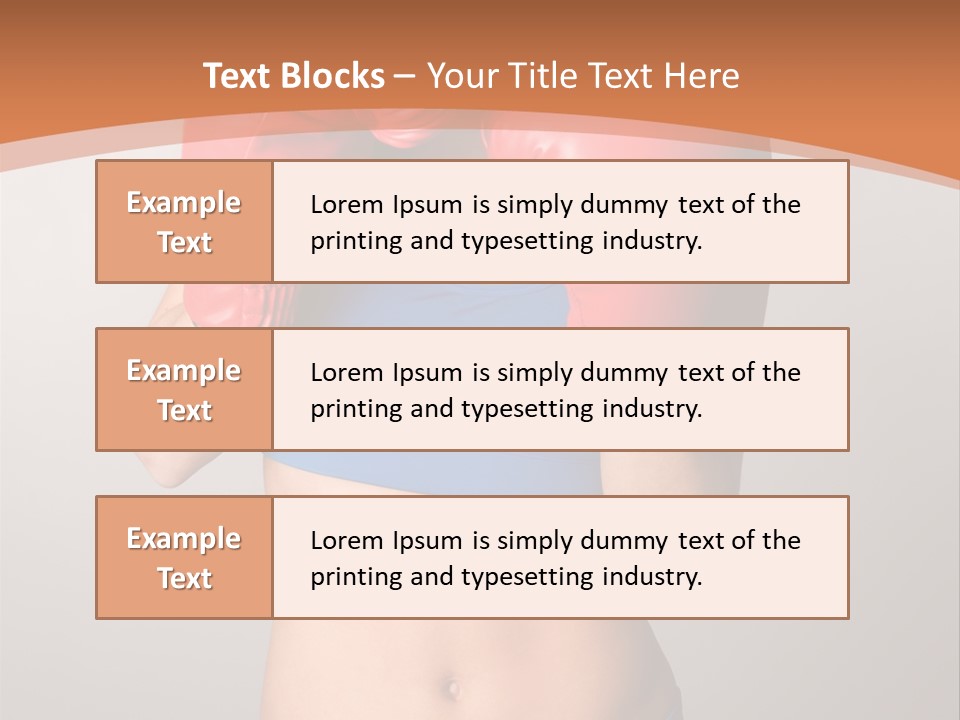 Pretty Exercising Gloves PowerPoint Template