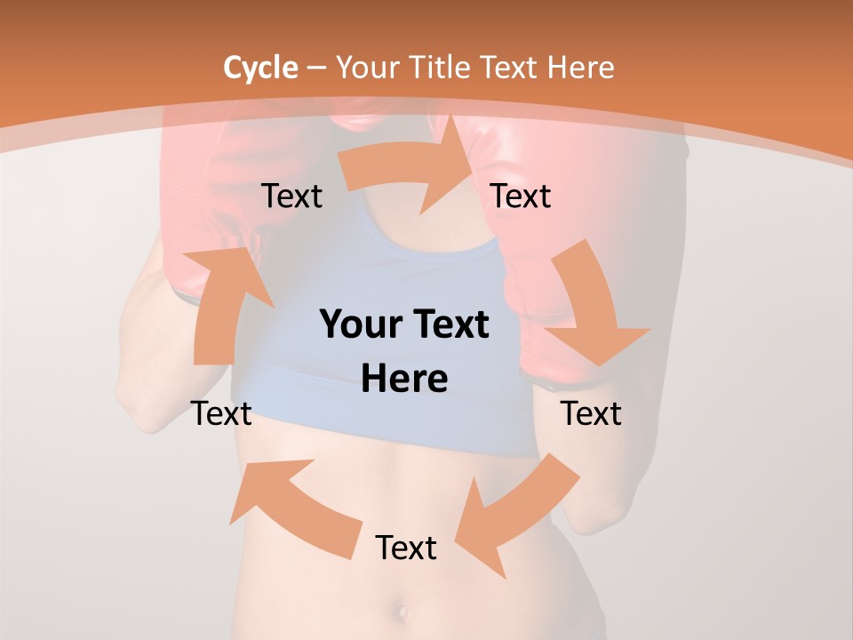 Pretty Exercising Gloves PowerPoint Template