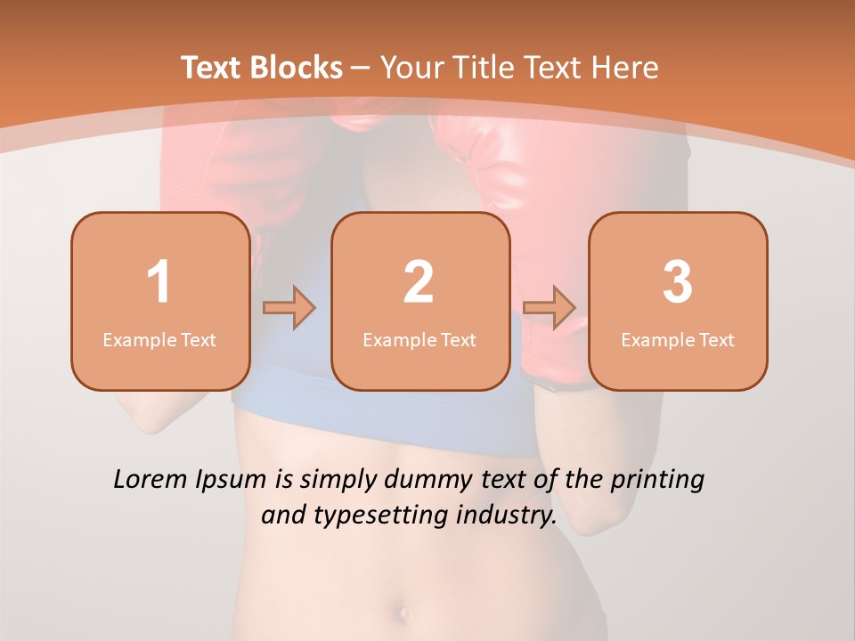 Pretty Exercising Gloves PowerPoint Template