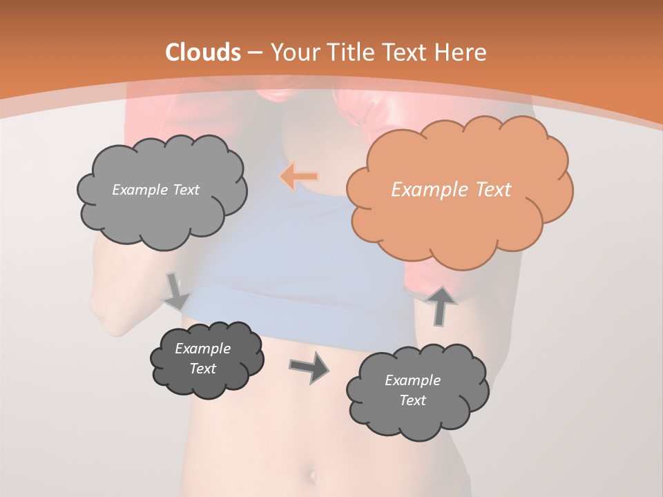 Pretty Exercising Gloves PowerPoint Template