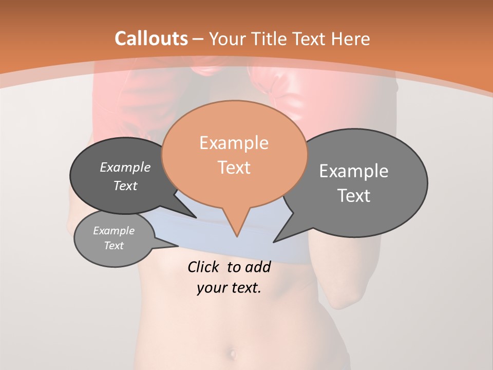 Pretty Exercising Gloves PowerPoint Template