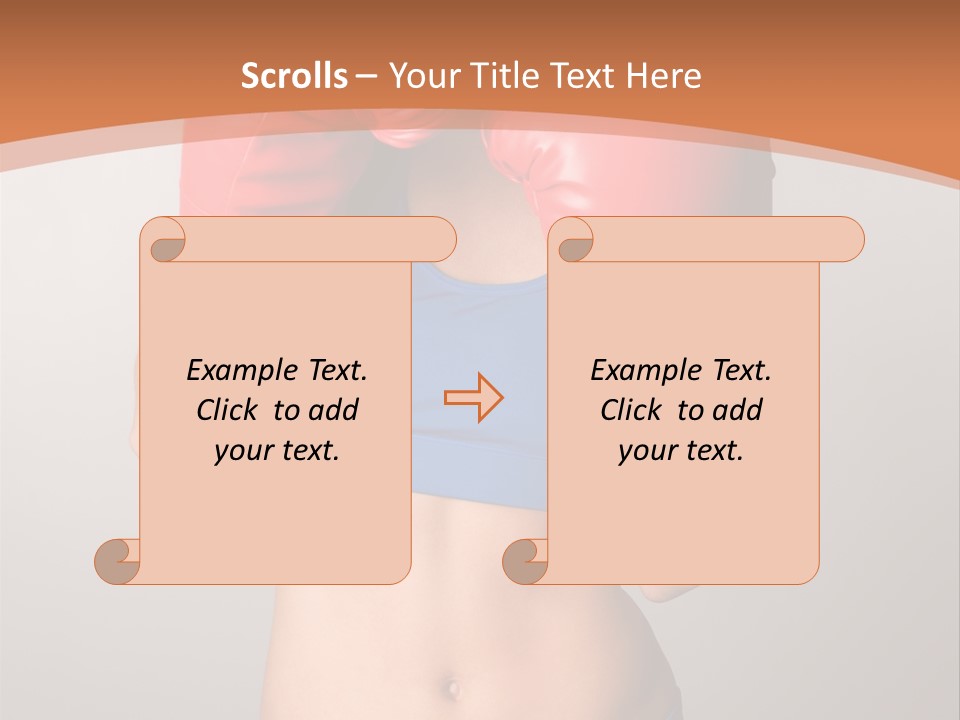 Pretty Exercising Gloves PowerPoint Template