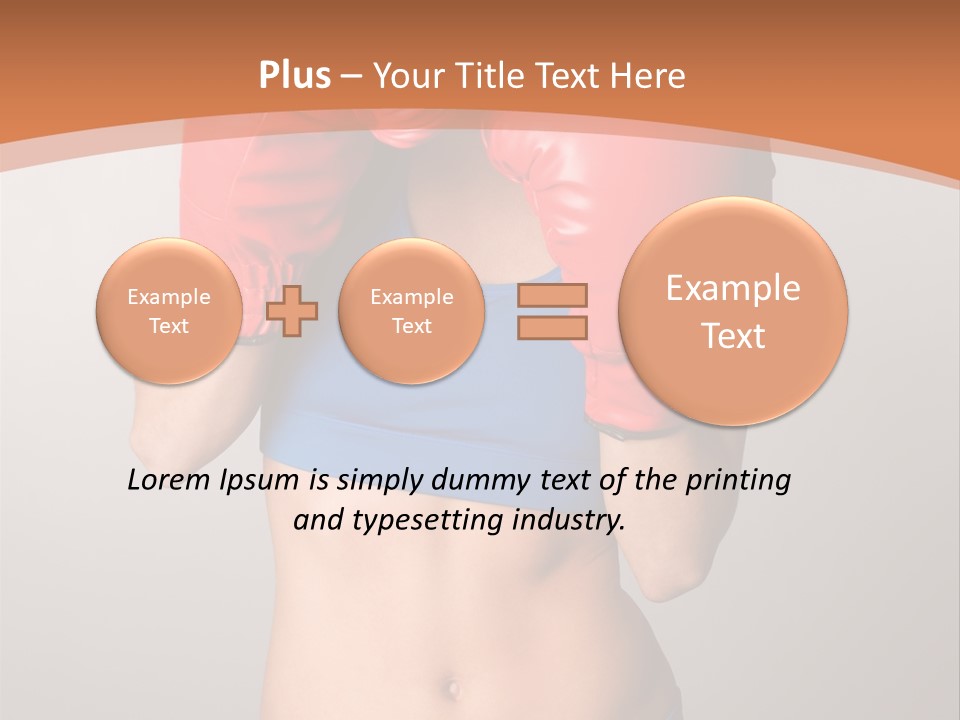 Pretty Exercising Gloves PowerPoint Template