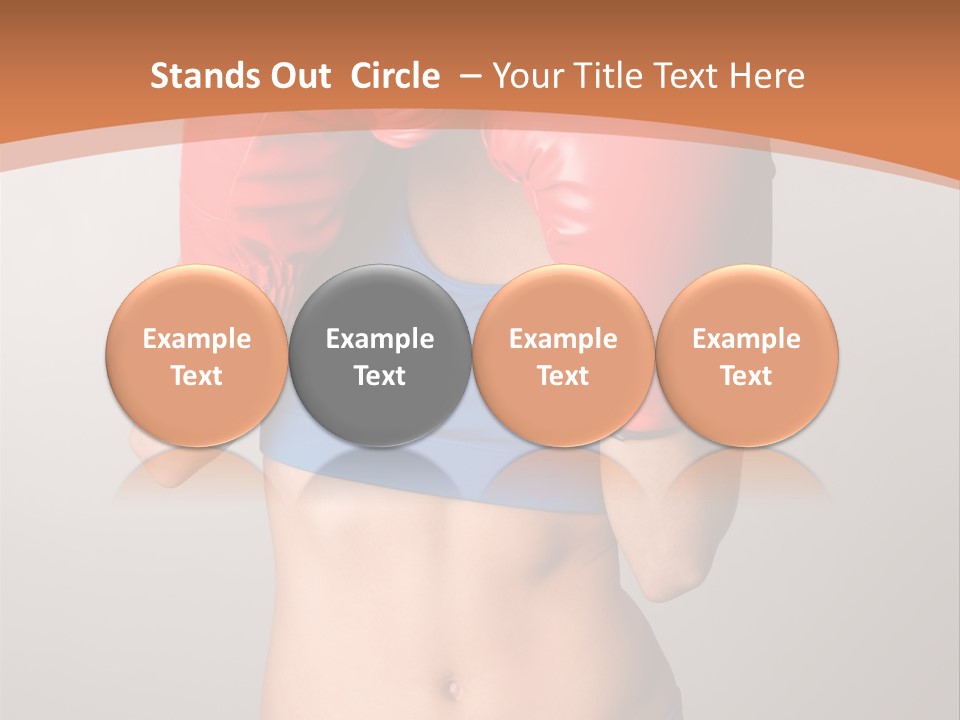 Pretty Exercising Gloves PowerPoint Template