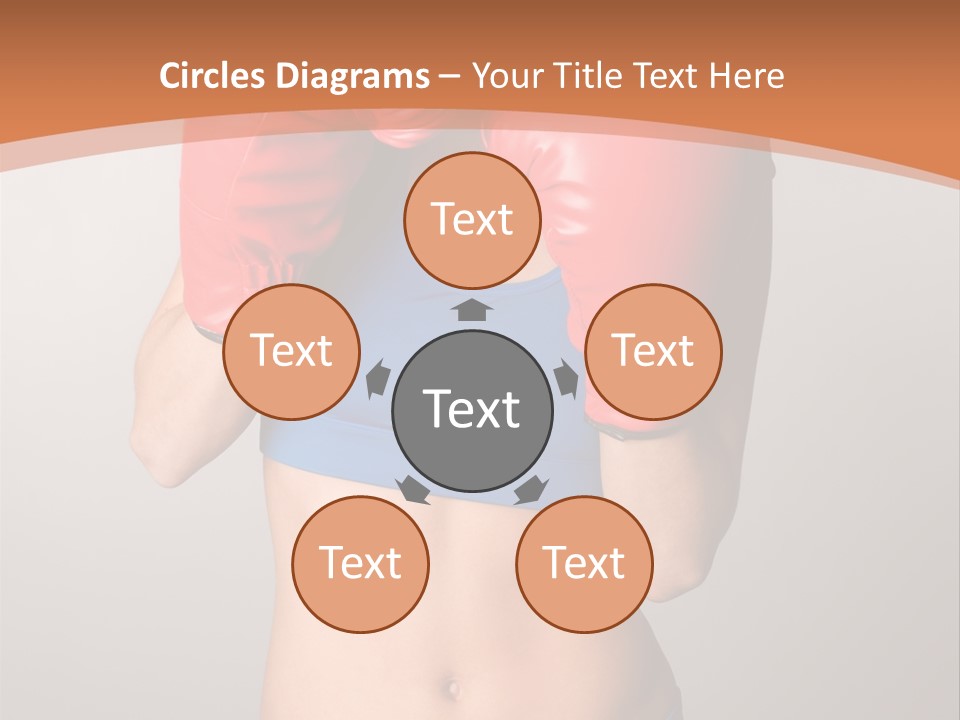 Pretty Exercising Gloves PowerPoint Template