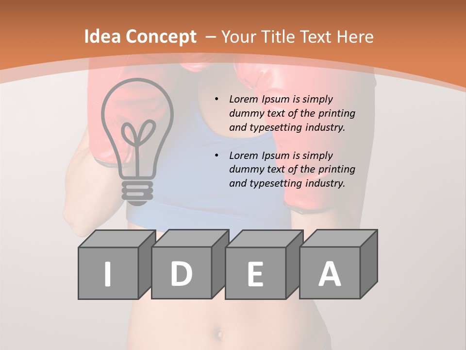 Pretty Exercising Gloves PowerPoint Template