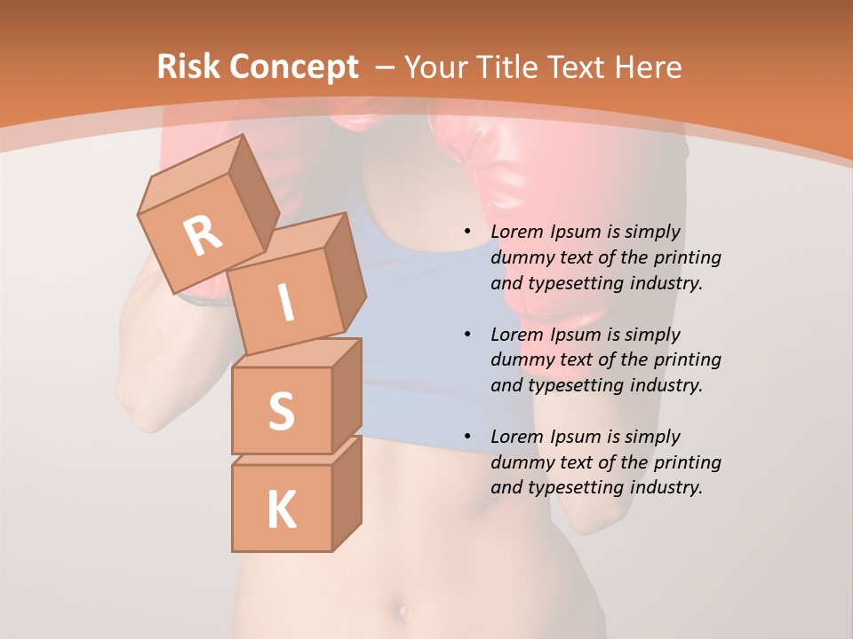 Pretty Exercising Gloves PowerPoint Template