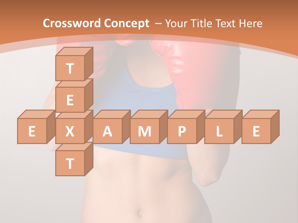 Pretty Exercising Gloves PowerPoint Template