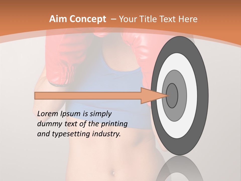 Pretty Exercising Gloves PowerPoint Template