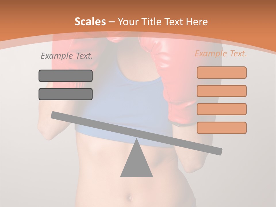 Pretty Exercising Gloves PowerPoint Template