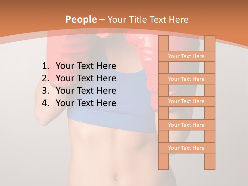 Pretty Exercising Gloves PowerPoint Template