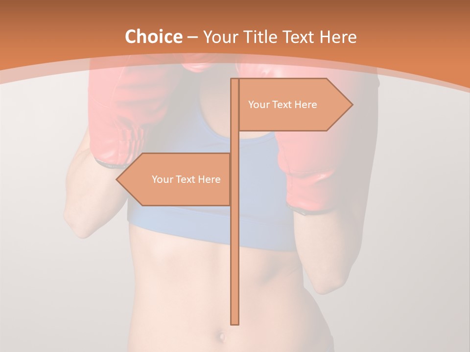 Pretty Exercising Gloves PowerPoint Template