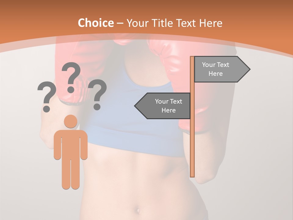 Pretty Exercising Gloves PowerPoint Template