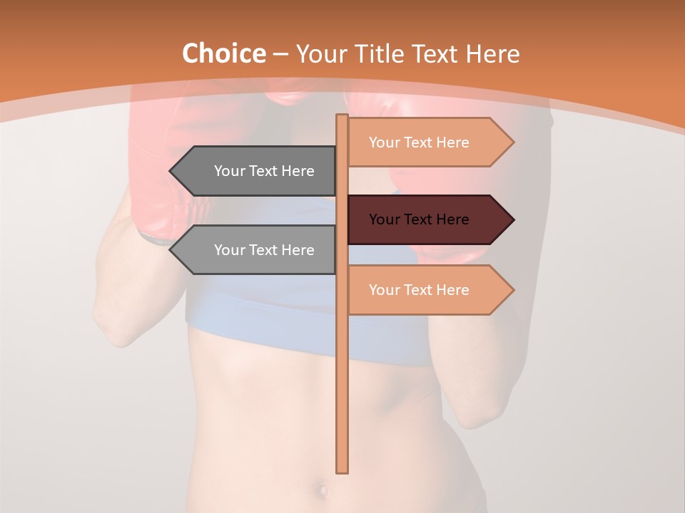 Pretty Exercising Gloves PowerPoint Template