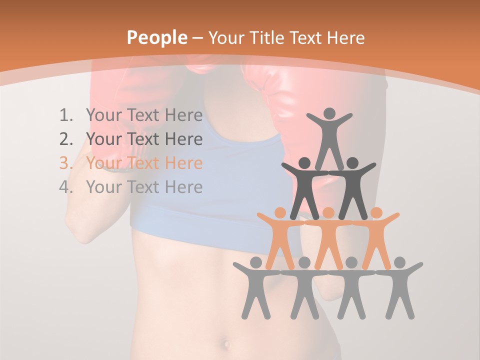 Pretty Exercising Gloves PowerPoint Template