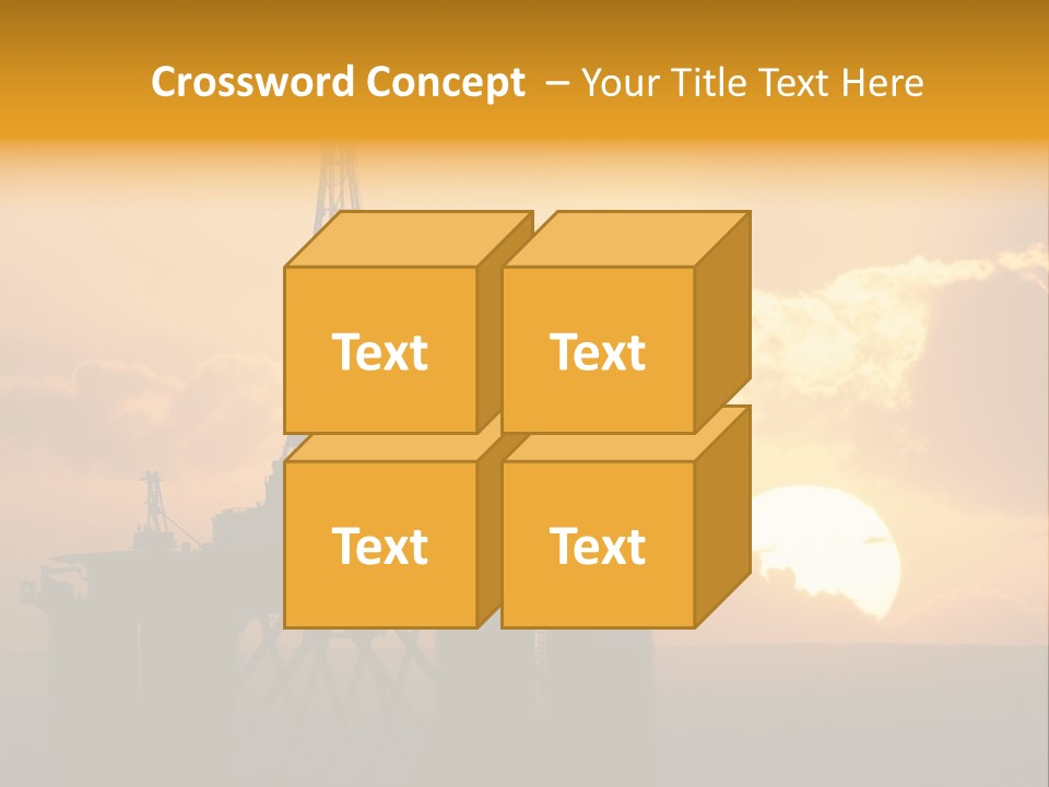Rig Sunset Petrol PowerPoint Template