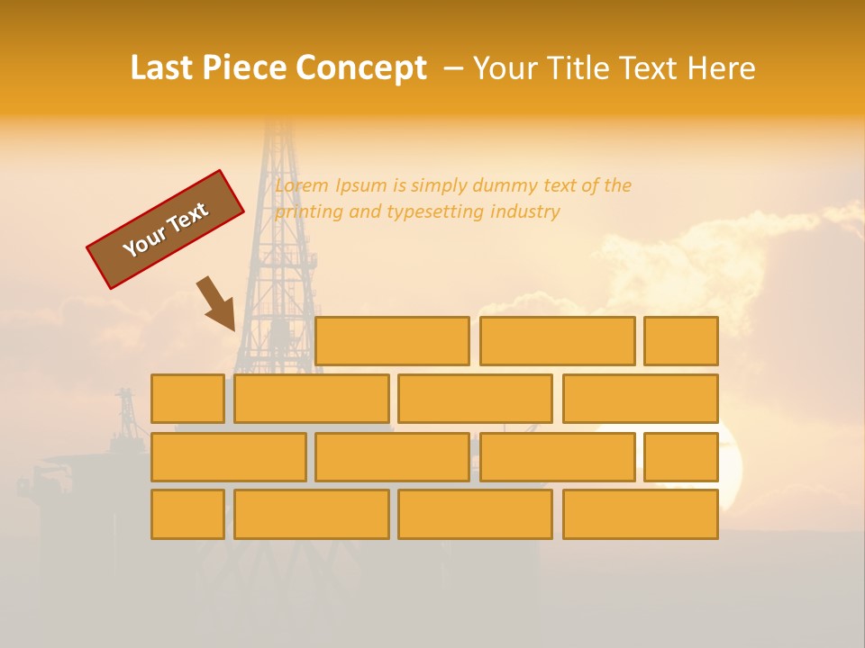 Rig Sunset Petrol PowerPoint Template