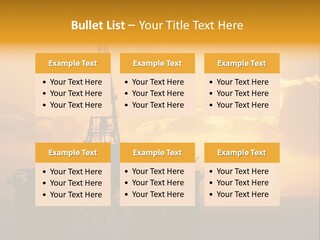 Rig Sunset Petrol PowerPoint Template