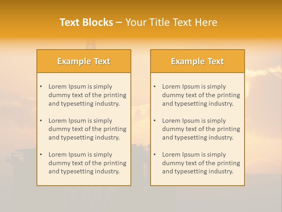 Rig Sunset Petrol PowerPoint Template
