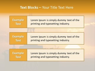 Rig Sunset Petrol PowerPoint Template