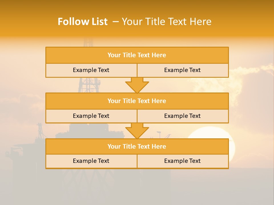 Rig Sunset Petrol PowerPoint Template