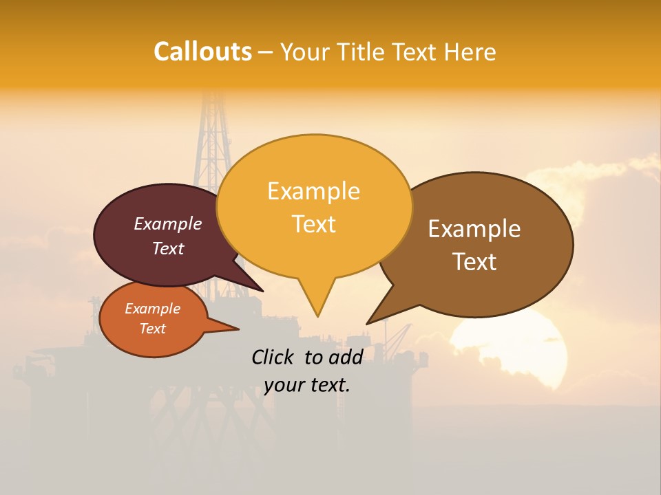 Rig Sunset Petrol PowerPoint Template