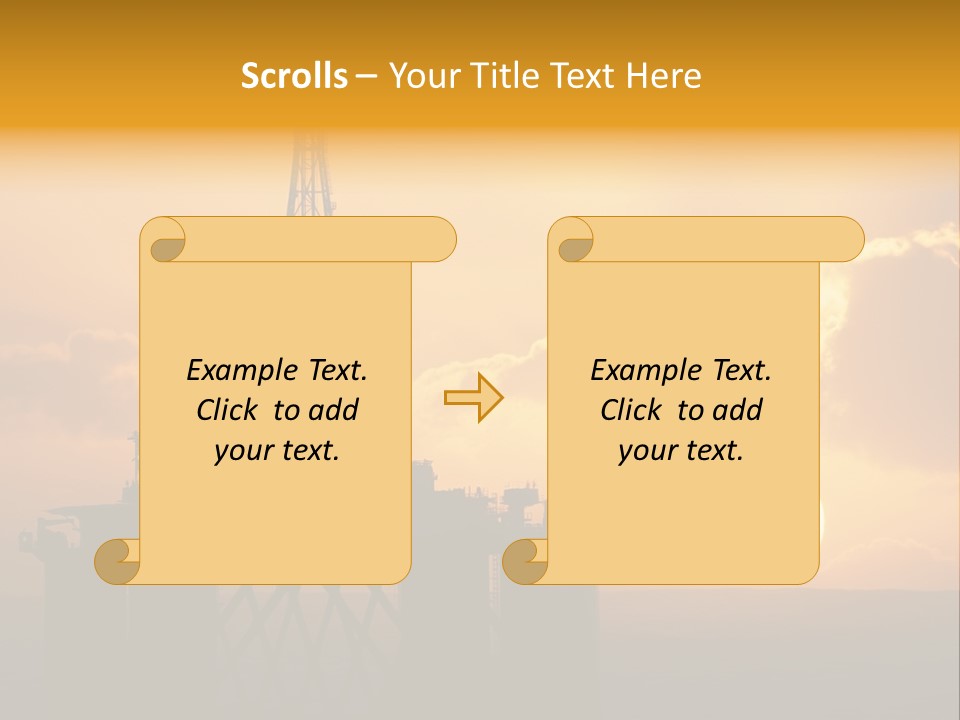 Rig Sunset Petrol PowerPoint Template