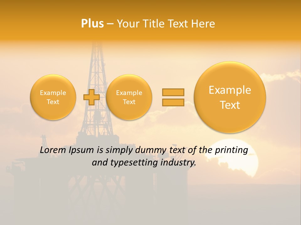 Rig Sunset Petrol PowerPoint Template