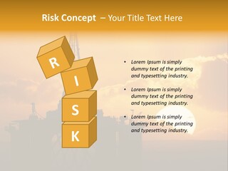Rig Sunset Petrol PowerPoint Template
