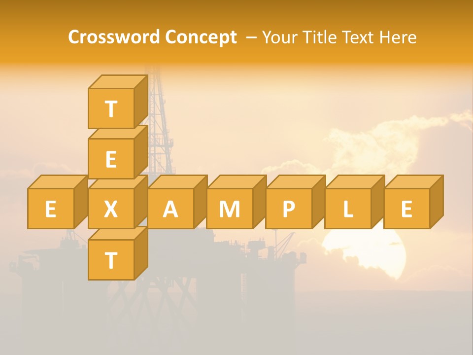 Rig Sunset Petrol PowerPoint Template