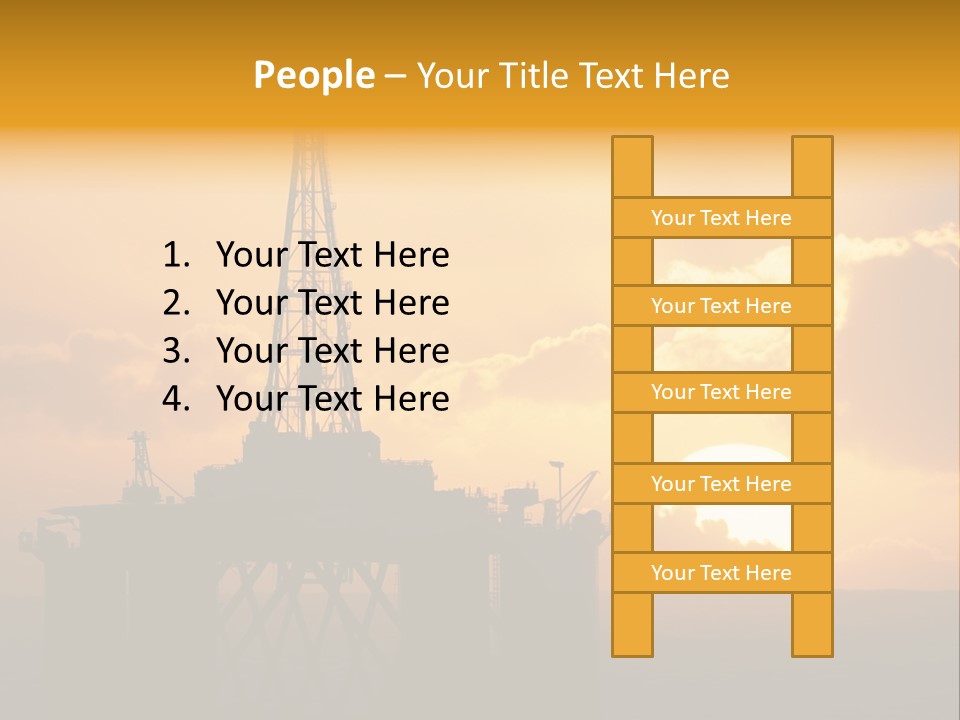 Rig Sunset Petrol PowerPoint Template