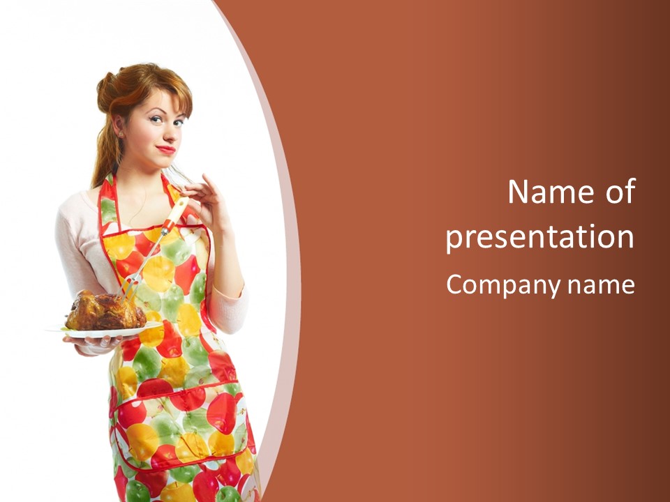 White  Maid PowerPoint Template