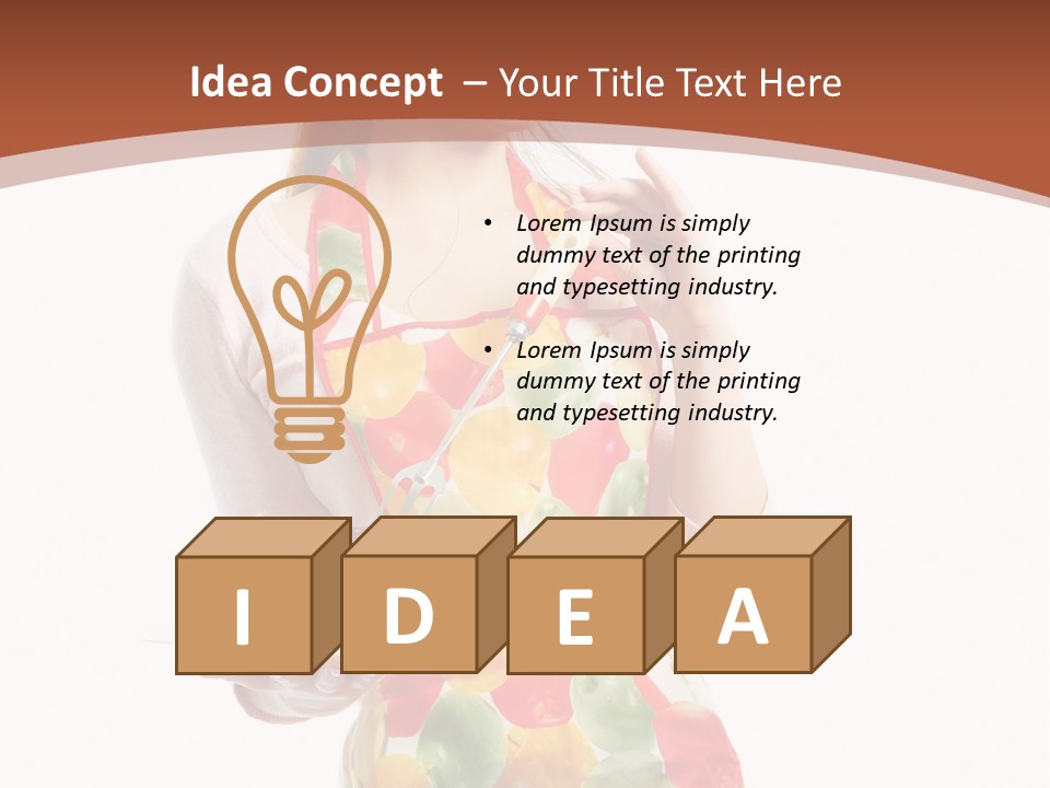 White  Maid PowerPoint Template