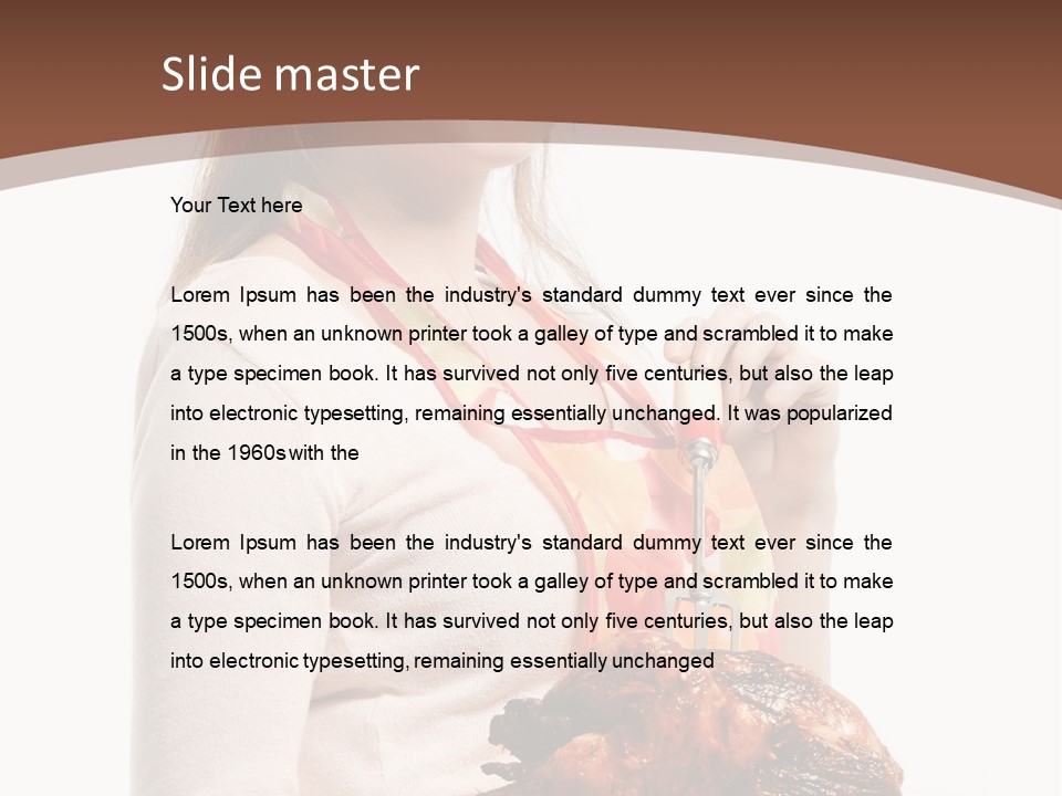 White Food Caucasian PowerPoint Template