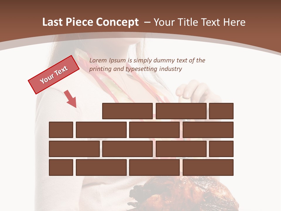 White Food Caucasian PowerPoint Template