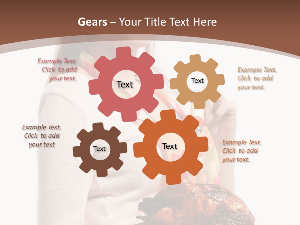 White Food Caucasian PowerPoint Template