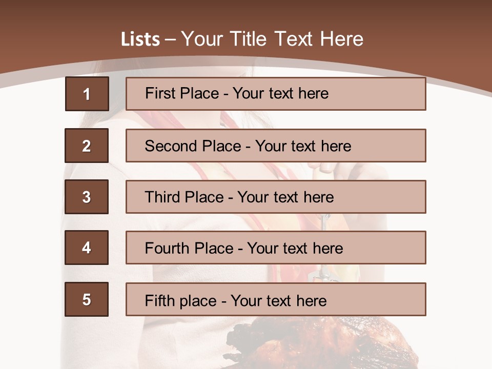 White Food Caucasian PowerPoint Template