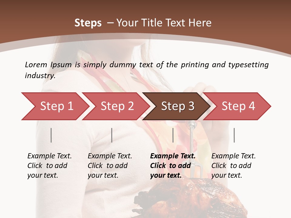 White Food Caucasian PowerPoint Template